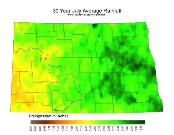 July Average Rainfall