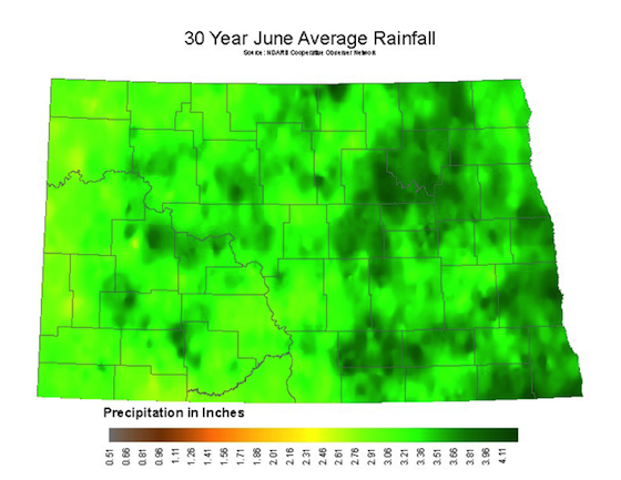 June Average Rainfall