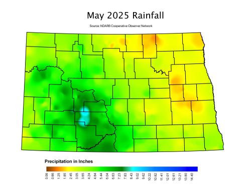 This is a precipitation map from 05 of 2025