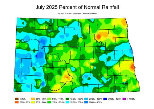 This is a precipitation map from 07 of 2025
