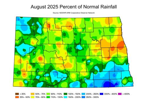 This is a precipitation map from 08 of 2025